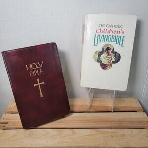 Set of 2: Holy Bible Catholic Bible Press & The Catholic Children's Living Bible